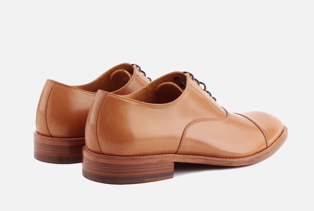 gordon rush cap toe leather oxford