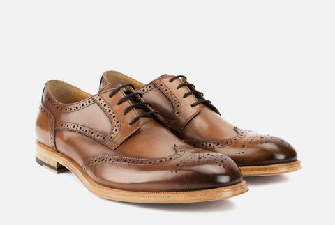 cognac wingtips