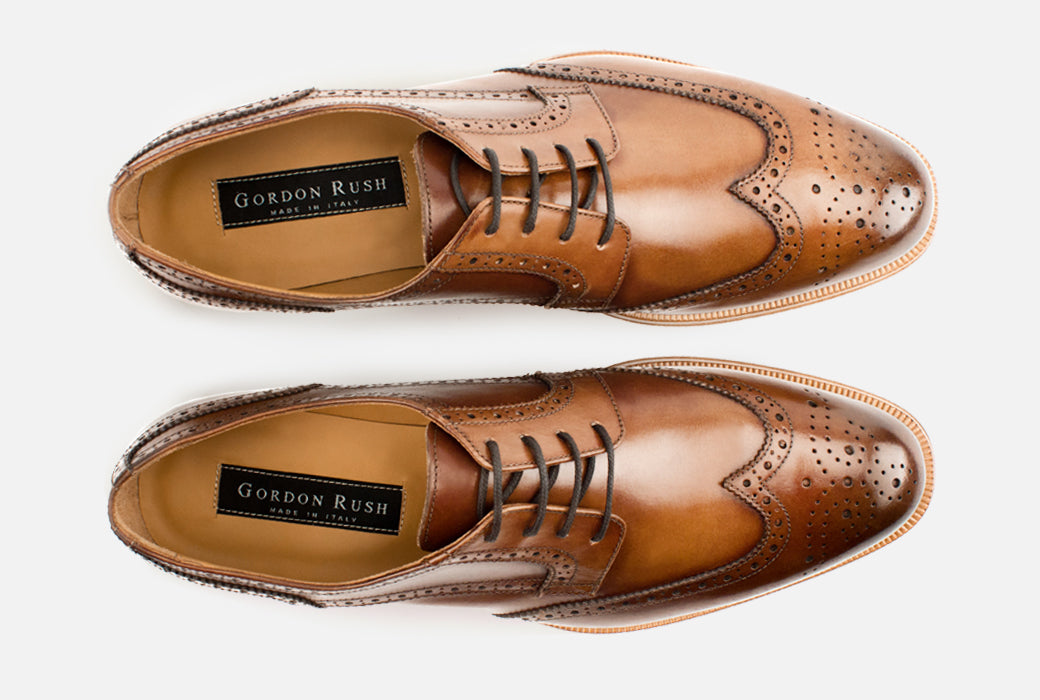 Men's Leather Wingtip Dress Shoe in 