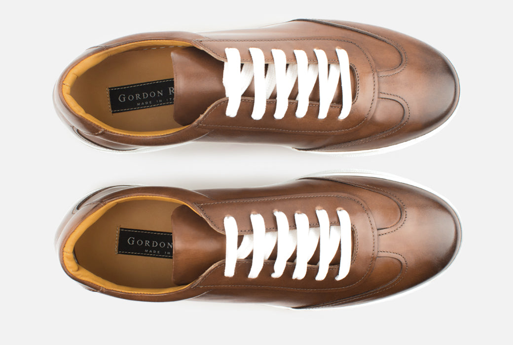 cognac leather shoes