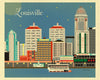 Louisville skyline art print, Kentucky poster, canvas – Loose Petals