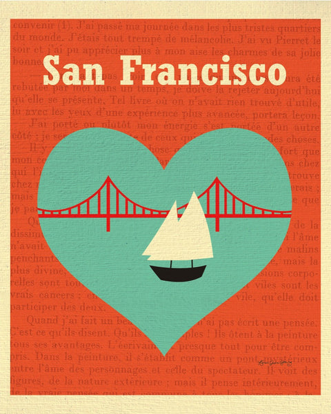 San Francisco, California - Heart – Loose Petals