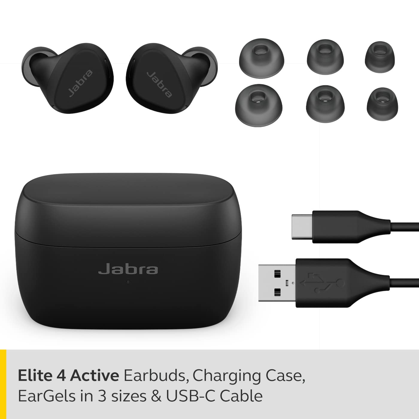 Jabra Elite 4 Active in Ear Bluetooth Earbuds True Wireless Ear