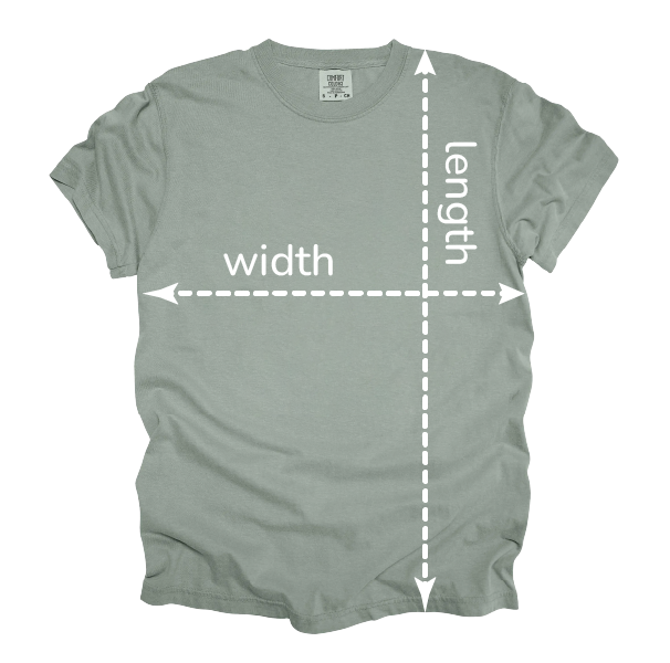 T-Shirt Size Chart Visual