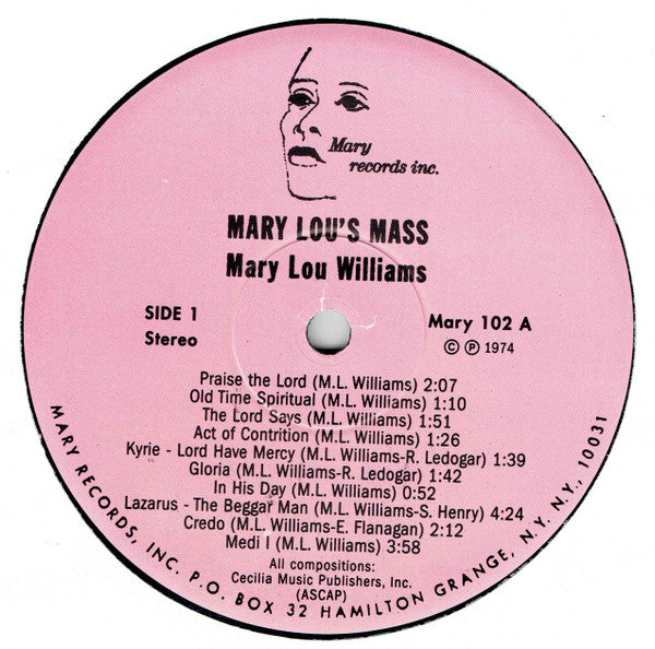 Mary Lou Williams : Mary Lou's Mass (LP, Album, RE)