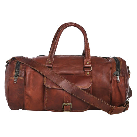 Leather Gym Duffel Bag