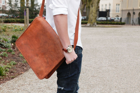 Leather Messenger For Men