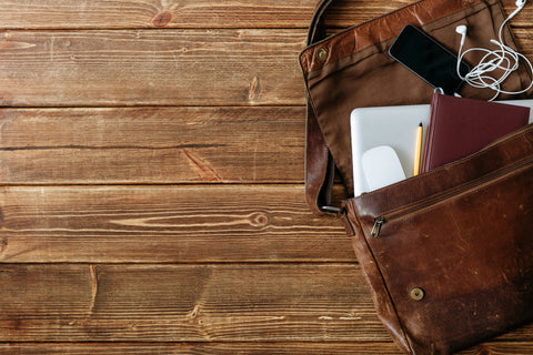 Vegetable Tanned Leather Laptop bags