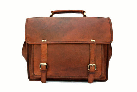 FULL GRAIN LEATHER BRIEFCASE 15"