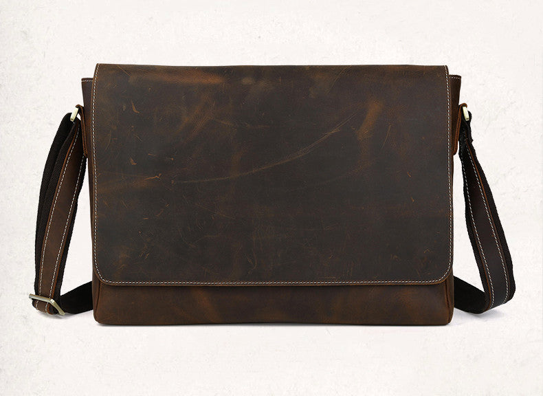 leather courier bag