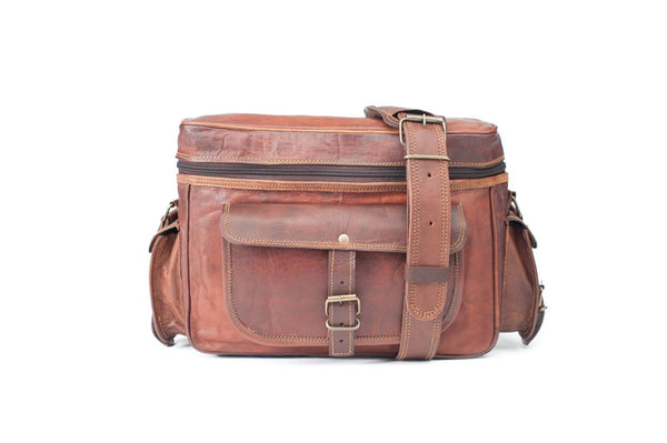 Retro Leather Camera Bag | High On Leather