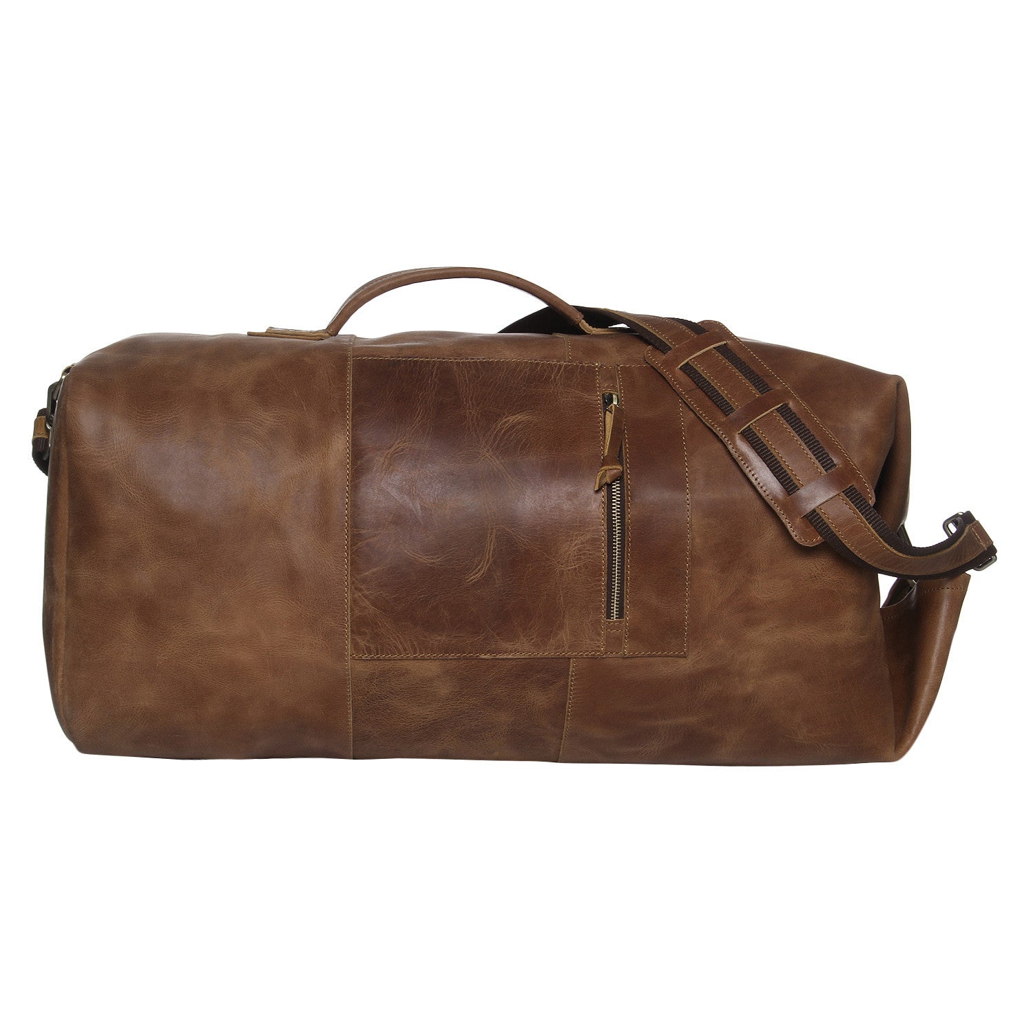 leather army duffle bag