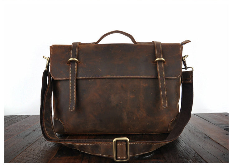 Brown Leather Satchel For Men — High On Leather