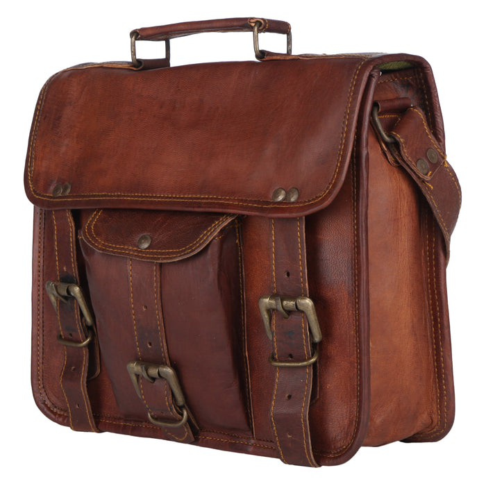 Light Tan Leather Satchel 13