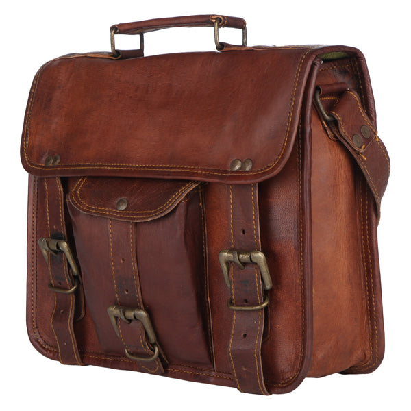 Light Tan Leather Satchel 13