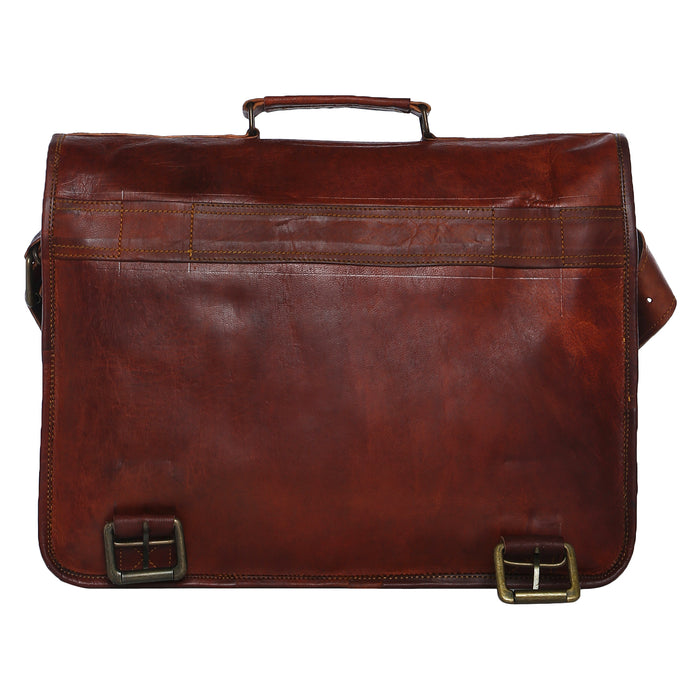 Leather Satchel Backpack 15