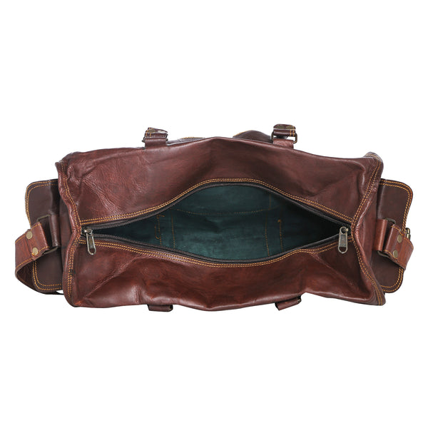 womens leather duffle