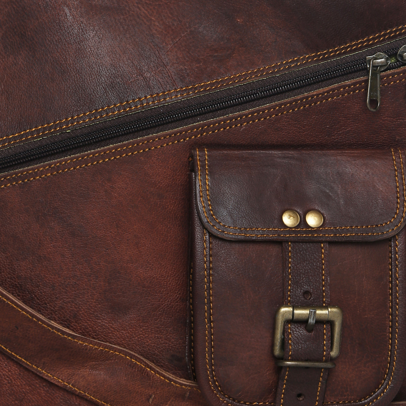 Genuine Brown Leather Messenger Bag — High On Leather 4943