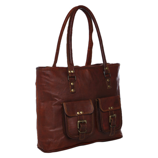 Plain on sale leather tote