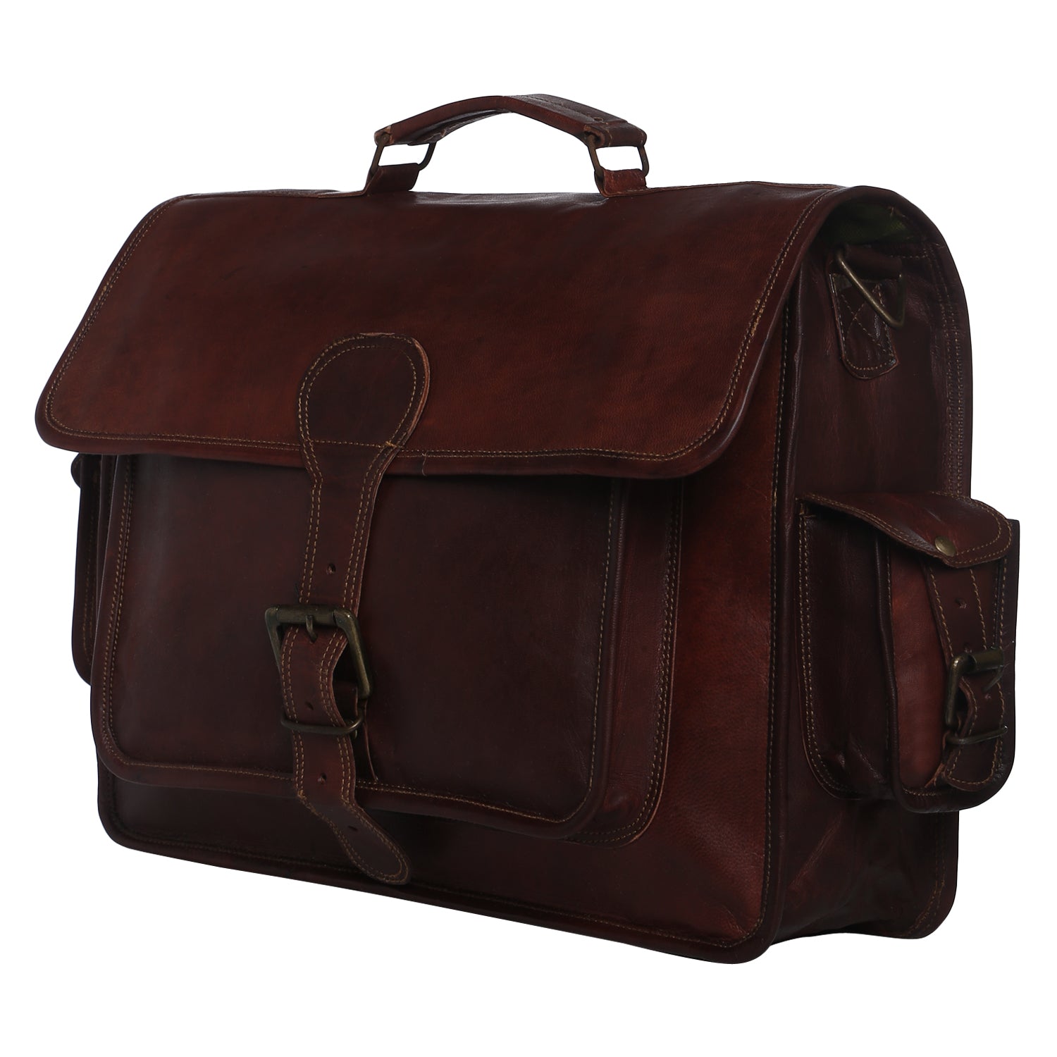 Brown Leather Lawyers Briefcase | High On Leather