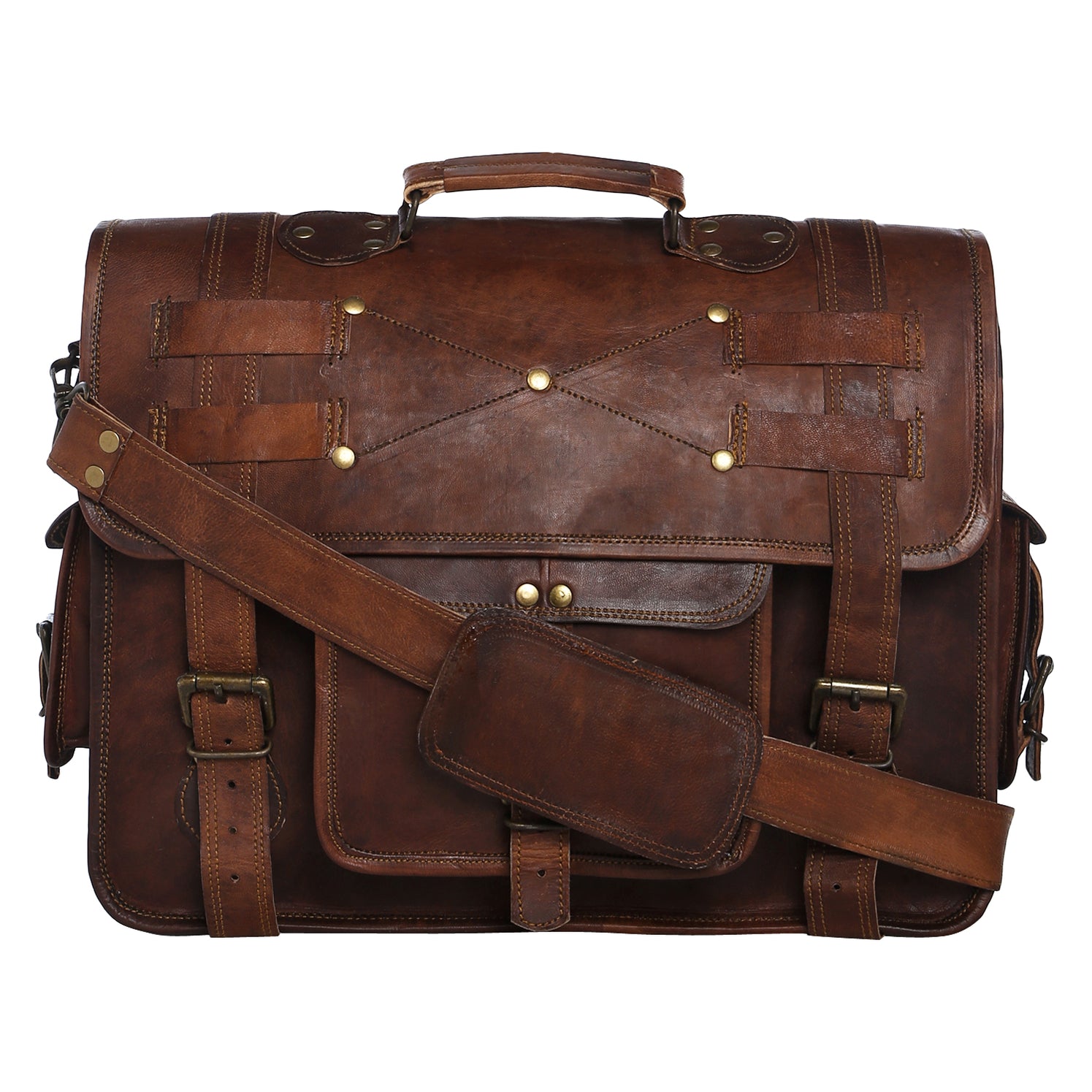 Brown Leather Satchel For Men — High On Leather