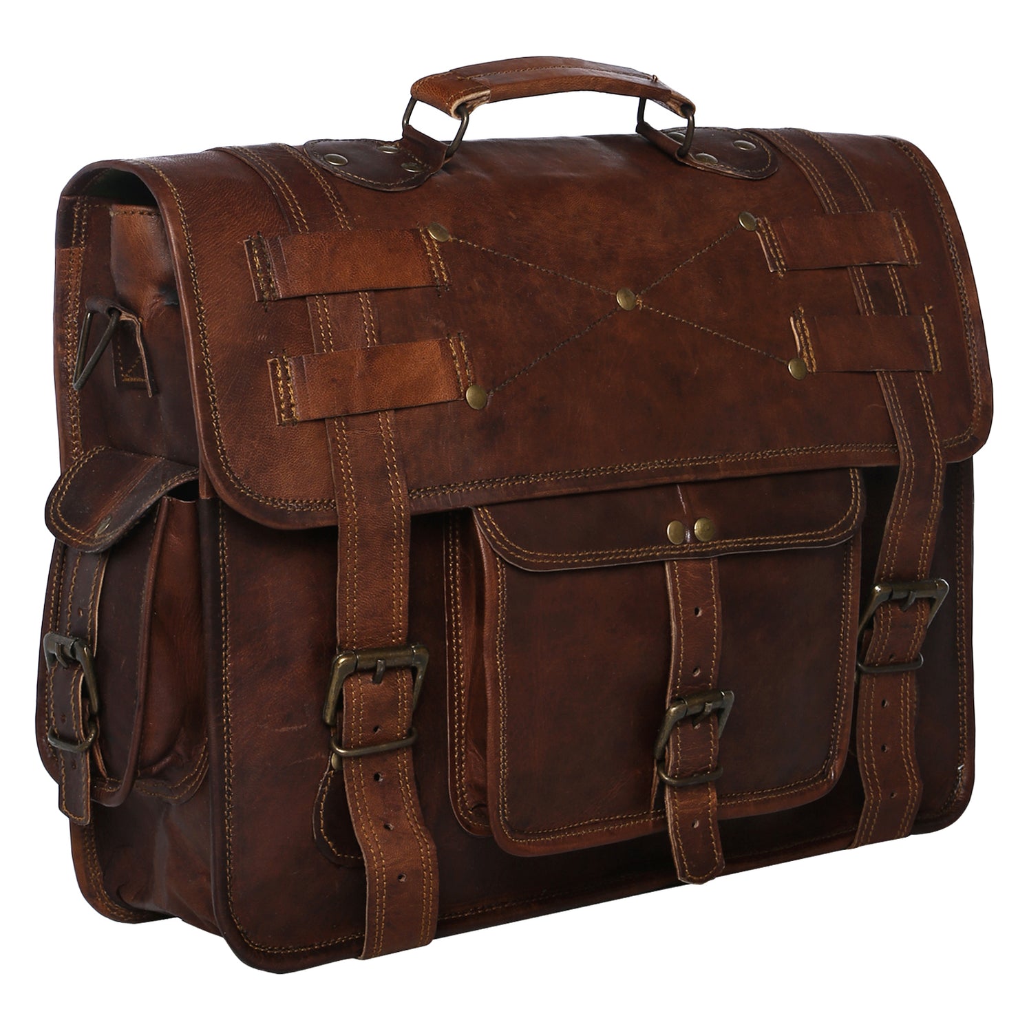 Brown Leather Satchel For Men — High On Leather