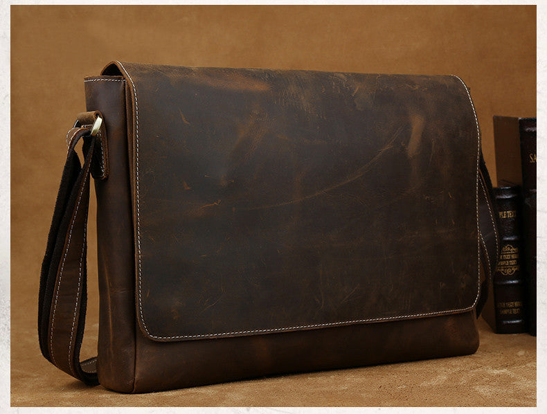 leather courier bag