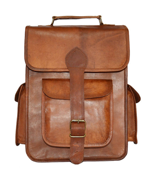 Small Leather Laptop Backpack 14