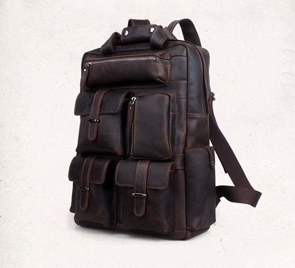 Thick Saddle Leather Backpack Online | High On Leather