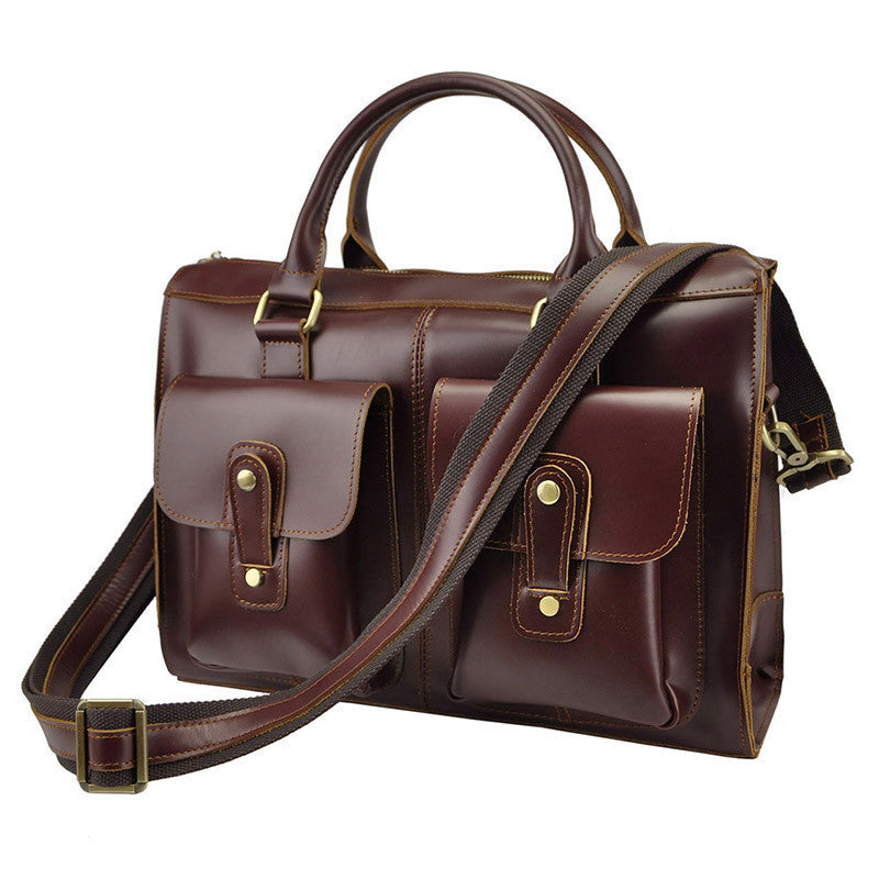 Polished Leather Women's Briefcase — High On Leather