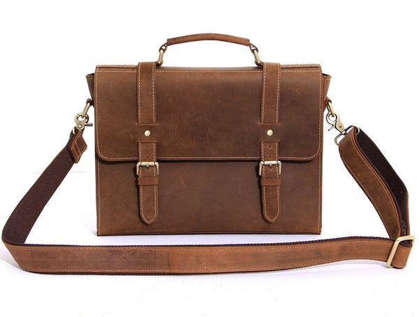 Brown Leather Messenger Bags For Men - High On Leather