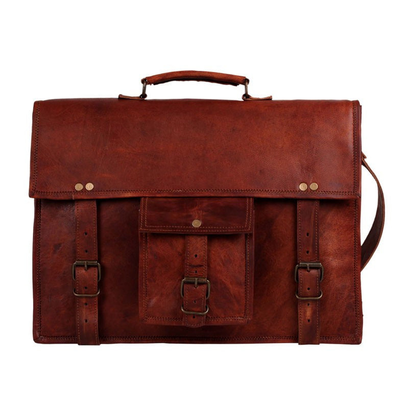 Brown Leather Satchel For Men — High On Leather