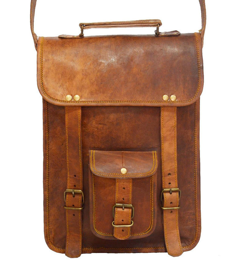 Long Leather Laptop Bag 15