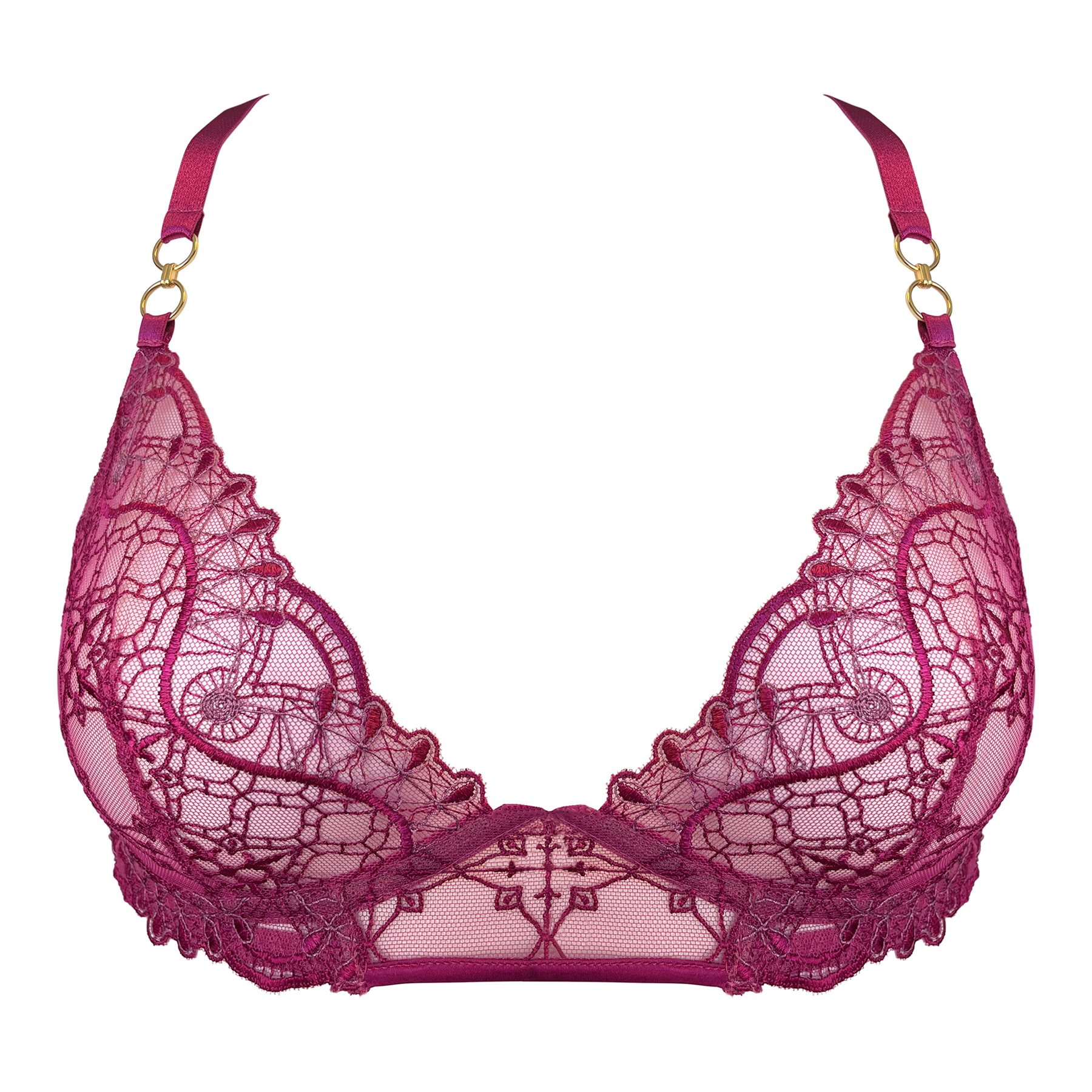 Mari longline bodice bra by Bordelle - magenta - babylikestopony