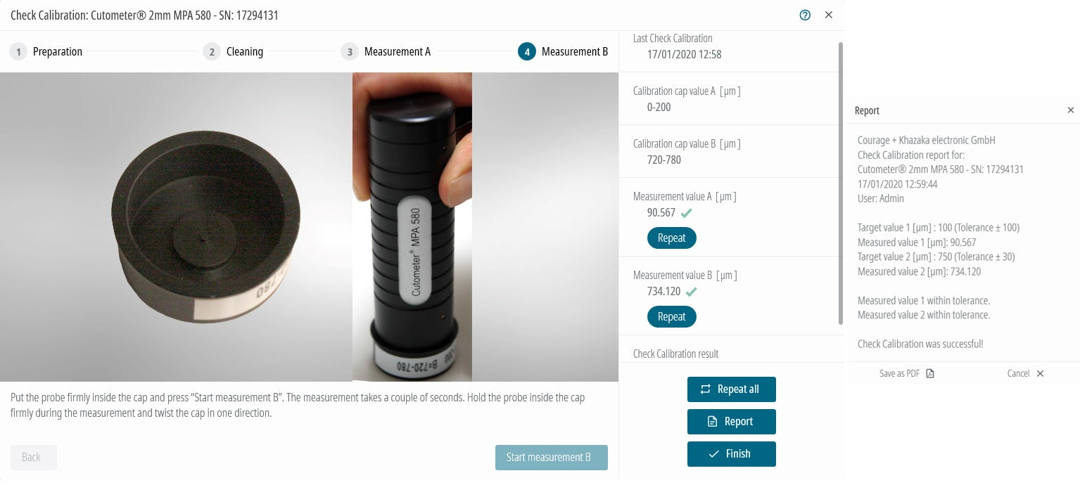 MPACTplus check calibration