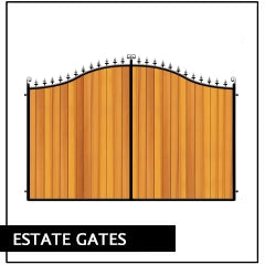 metal framed estate gate