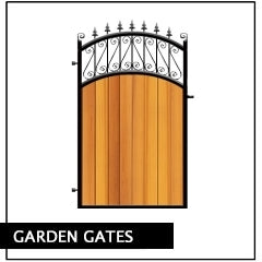 metal framed garden gate