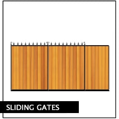 metal framed sliding gate