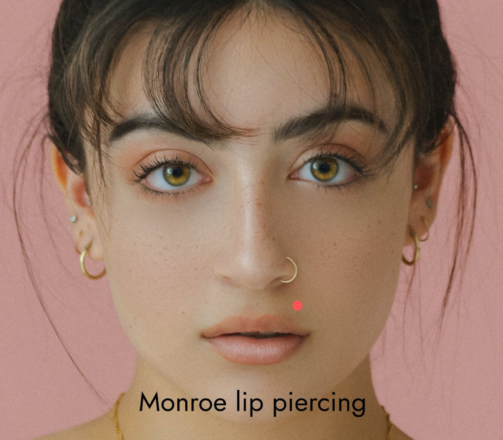 Monroe Piercing : douleur, coût, temps de guérison, bijoux, tailles, suivi