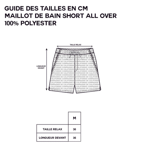 Guide des tailles - Maillot De Bain All Over
