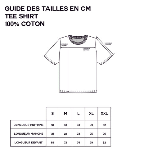 Guide des tailles T-shirts