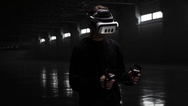 Varjo XR-4 mixed reality headset in use