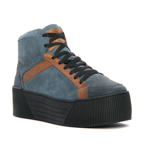 Sandro Moscoloni Empire Leather Platform Sneakers Blue