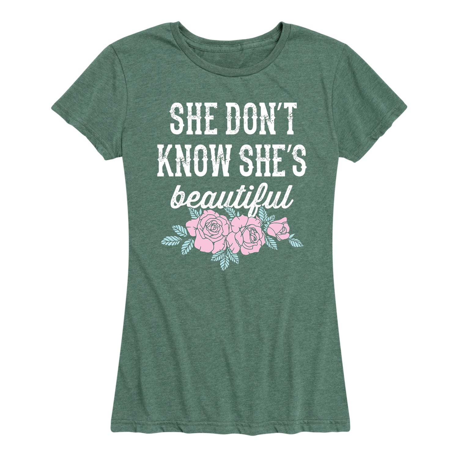 Country Casuals™ She Dont Know Shes Beautiful Womens Short Sleeve 