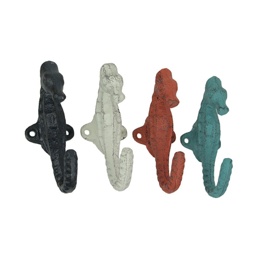 Set of 4 Cast Iron Shark Tail Wall Hooks — Zeckos