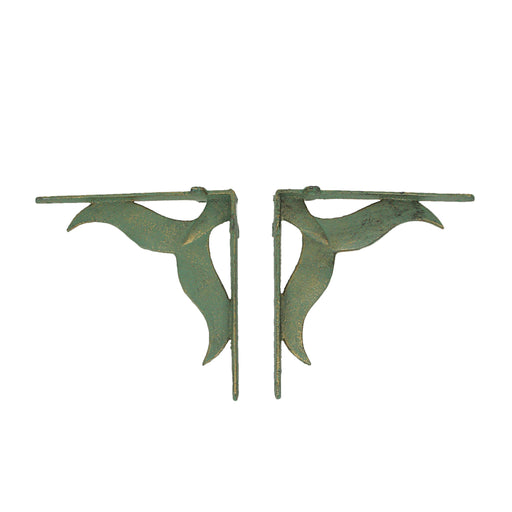 Set of 2 Cast Iron Deer Antler Decorative Shelf Brackets — Zeckos