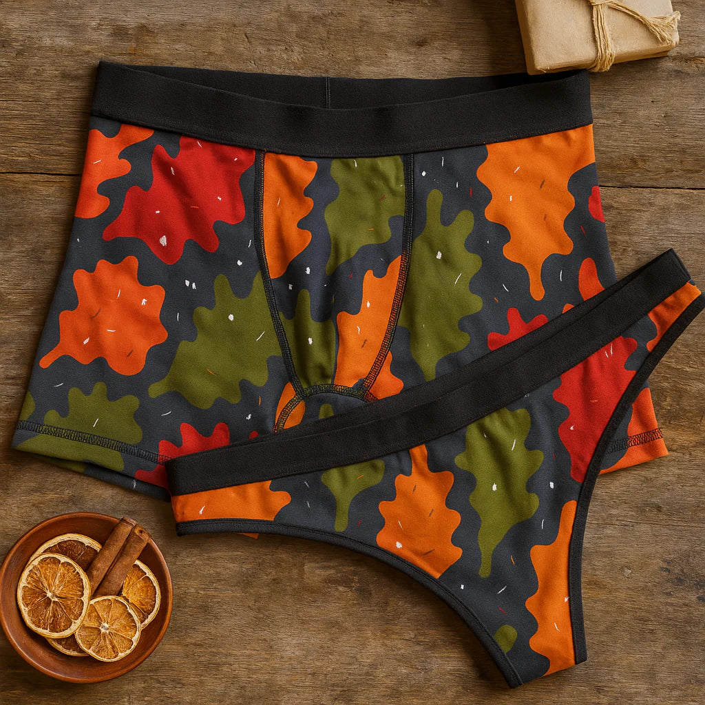 WAHUP Autumn Leaves III Forest Camo Crush Boxer and Thong