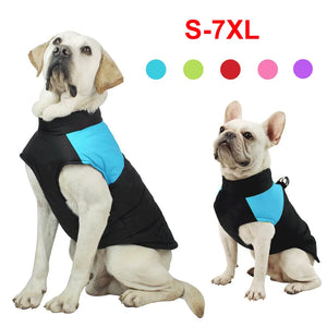 Winter Warm Dog Clothes Waterproof Outfit Vest For Big Small Medium Dogs Pet Puppy Padded Labrador French Bulldog Jacket Coat - ShopDoggieworks