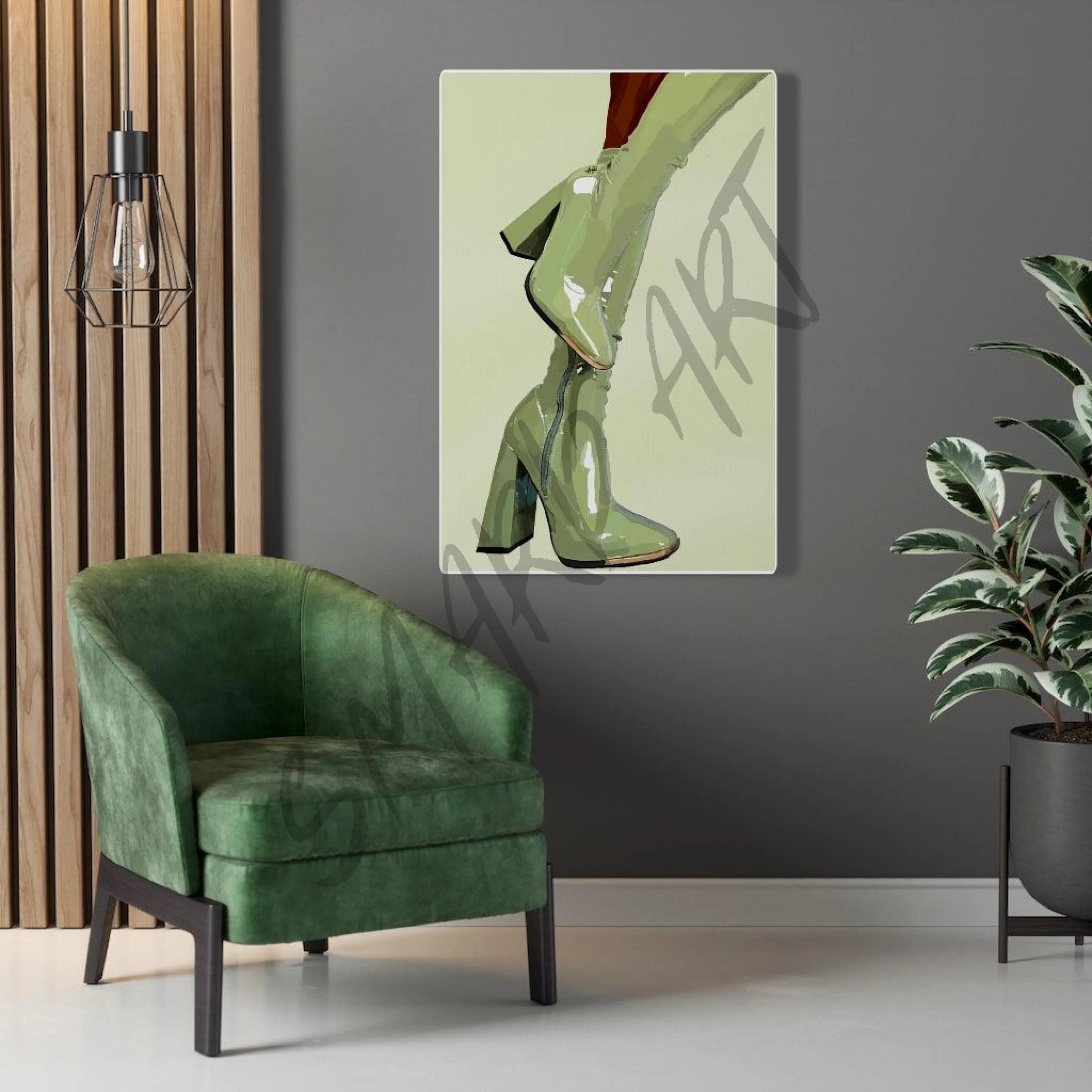 Green Boots Canvas Gallery Wraps