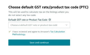 Select Default Tax Rate - Amazon